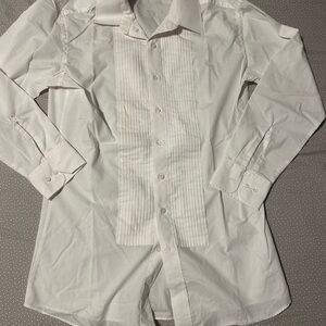Elegant White Men's Dress Shirt